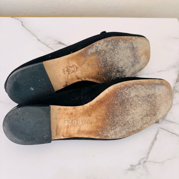 Tory Burch Black Flats with Gold Logo - Picture 8 of 8